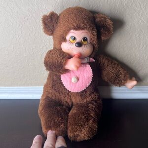 Vintage Jerry Elsner Monkey Plush Doll 1980s Thumb Sucker Wind Up Music